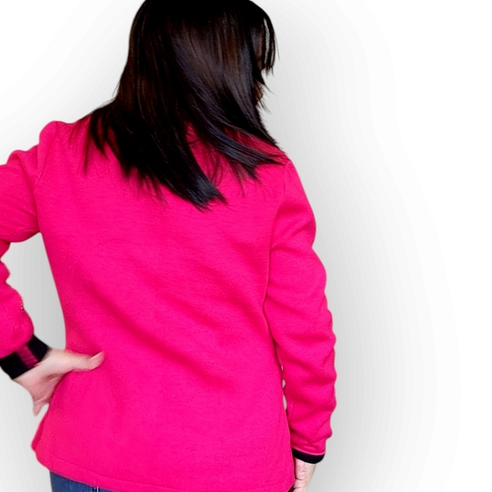 ALISON SHERI WOMENS MEDIUM PINK SWEATER JACKET - Picture 5 of 7